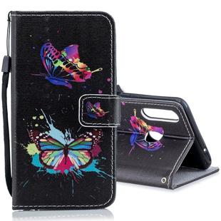 For Galaxy A20s Horizontal Flip Leather Case with Holder & Card Slots & Wallet(Color Butterfly)