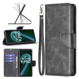 For OPPO Realme 9 Pro Retro Lambskin Texture Leather Phone Case(Black)