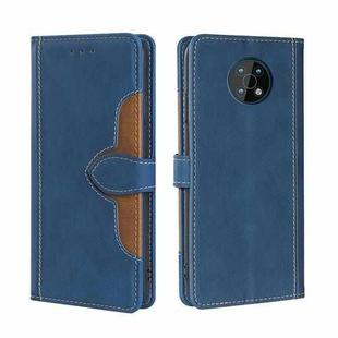 For Nokia G50 Skin Feel Straw Hat Magnetic Buckle Leather Phone Case(Blue)