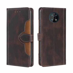 For Nokia G50 Skin Feel Straw Hat Magnetic Buckle Leather Phone Case(Brown)