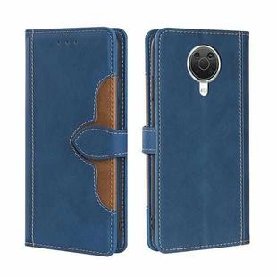 For Nokia 6.3 / G20 Skin Feel Straw Hat Magnetic Buckle Leather Phone Case(Blue)