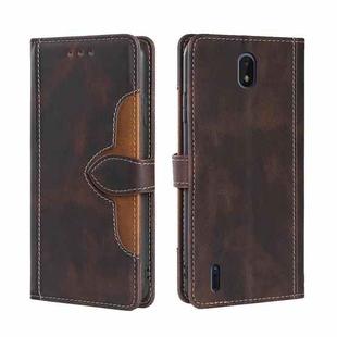 For Nokia C01 Plus / C1 2nd Editon Skin Feel Straw Hat Magnetic Buckle Leather Phone Case(Brown)