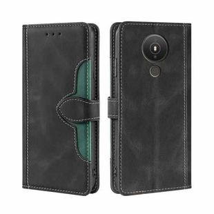 For Nokia 1.4 Skin Feel Straw Hat Magnetic Buckle Leather Phone Case(Black)