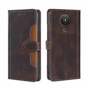 For Nokia 1.4 Skin Feel Straw Hat Magnetic Buckle Leather Phone Case(Brown)