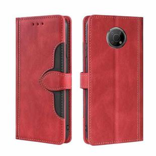 For Nokia G300 Skin Feel Straw Hat Magnetic Buckle Leather Phone Case(Red)