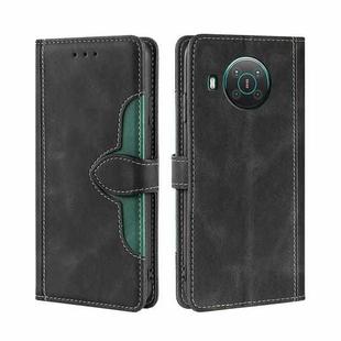 For Nokia X10 / X20 Skin Feel Straw Hat Magnetic Buckle Leather Phone Case(Black)