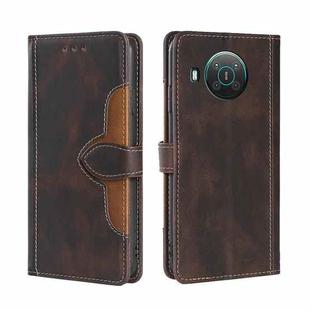 For Nokia X10 / X20 Skin Feel Straw Hat Magnetic Buckle Leather Phone Case(Brown)