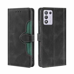 For OPPO K9s / Realme Q3s Skin Feel Straw Hat Magnetic Buckle Leather Phone Case(Black)