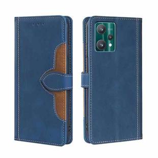 For OPPO Realme 9 Pro Skin Feel Straw Hat Magnetic Buckle Leather Phone Case(Blue)