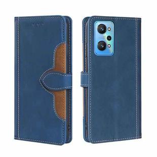 For OPPO Realme GT Neo2 5G Skin Feel Straw Hat Magnetic Buckle Leather Phone Case(Blue)