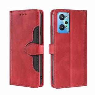 For OPPO Realme GT Neo2 5G Skin Feel Straw Hat Magnetic Buckle Leather Phone Case(Red)