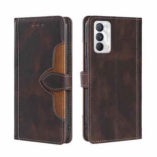 For OPPO Realme GT Master / Q3 Pro Skin Feel Straw Hat Magnetic Buckle Leather Phone Case(Brown)