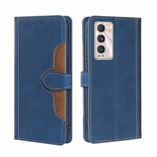 For OPPO Realme GT Explorer Master Skin Feel Straw Hat Magnetic Buckle Leather Phone Case(Blue)