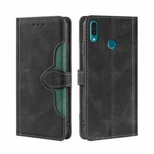 For Huawei Y9 2019 / Enjoy 9 Plus Skin Feel Straw Hat Magnetic Buckle Leather Phone Case(Black)