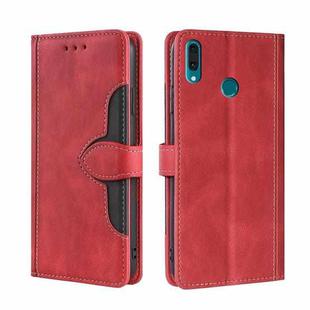 For Huawei Y9 2019 / Enjoy 9 Plus Skin Feel Straw Hat Magnetic Buckle Leather Phone Case(Red)