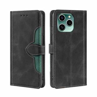 For Honor 60 SE Skin Feel Straw Hat Magnetic Buckle Leather Phone Case(Black)