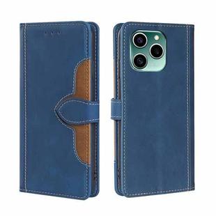 For Honor 60 SE Skin Feel Straw Hat Magnetic Buckle Leather Phone Case(Blue)