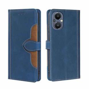For OnePlus Nord N20 5G Skin Feel Straw Hat Magnetic Buckle Leather Phone Case(Blue)