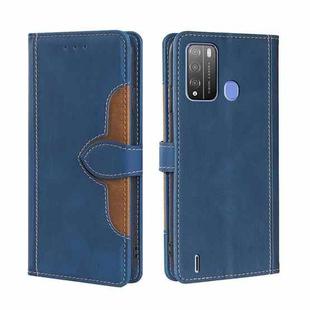 For Itel Vision 1 Pro Skin Feel Straw Hat Magnetic Buckle Leather Phone Case(Blue)