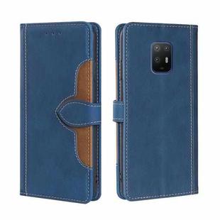 For Fujitsu Arrows 5G F-51A Skin Feel Straw Hat Magnetic Buckle Leather Phone Case(Blue)