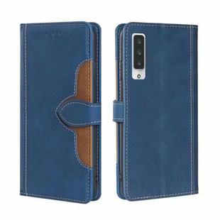 For Fujitsu Arrows NX9 F-52A Skin Feel Straw Hat Magnetic Buckle Leather Phone Case(Blue)