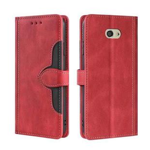 For Kyocera Basio 4 KYV47 Skin Feel Straw Hat Magnetic Buckle Leather Phone Case(Red)