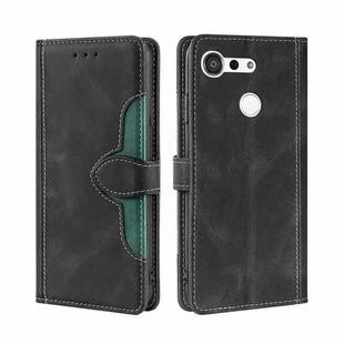 For Kyocera Android One S6 KYV48 / Gratina Skin Feel Straw Hat Magnetic Buckle Leather Phone Case(Black)
