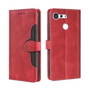 For Kyocera Android One S6 KYV48 / Gratina Skin Feel Straw Hat Magnetic Buckle Leather Phone Case(Red)