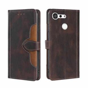 For Kyocera Android One S6 KYV48 / Gratina Skin Feel Straw Hat Magnetic Buckle Leather Phone Case(Brown)