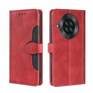For CUBOT Note 20 Skin Feel Straw Hat Magnetic Buckle Leather Phone Case(Red)