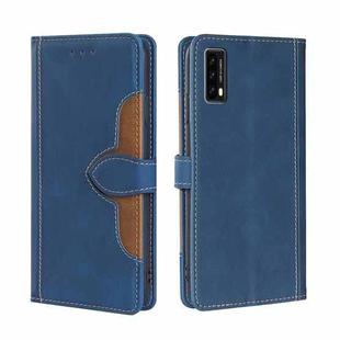 For Blackview A90 Skin Feel Straw Hat Magnetic Buckle Leather Phone Case(Blue)
