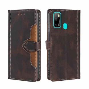 For Ulefone Note  9P Skin Feel Straw Hat Magnetic Buckle Leather Phone Case(Brown)