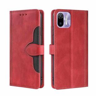 For Ulefone Note 6 / 6P Skin Feel Straw Hat Magnetic Buckle Leather Phone Case(Red)