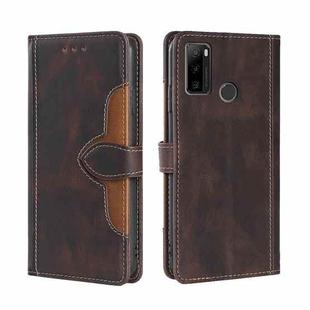 For Ulefone Note 10 Skin Feel Straw Hat Magnetic Buckle Leather Phone Case(Brown)