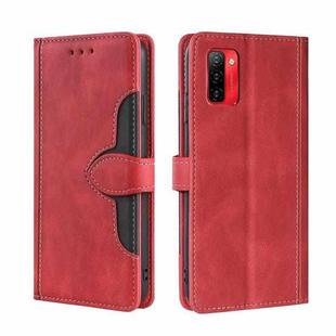 For Ulefone Note 12P Skin Feel Straw Hat Magnetic Buckle Leather Phone Case(Red)