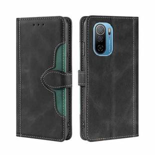 For Ulefone Note 13P Skin Feel Straw Hat Magnetic Buckle Leather Phone Case(Black)