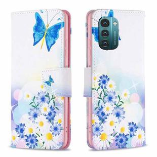 For Nokia G21 / G11 Colored Drawing Pattern Horizontal Flip Leather Phone Case(Butterfly Love)