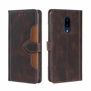 For Sharp Aquos Zero 2 SHV47 SH-01M Skin Feel Straw Hat Magnetic Buckle Leather Phone Case(Brown)