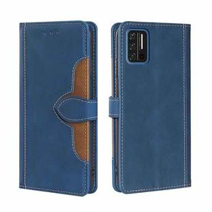 For UMIDIGI A7S Skin Feel Straw Hat Magnetic Buckle Leather Phone Case(Blue)