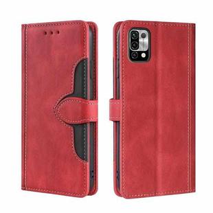 For UMIDIGI Power 5 Skin Feel Straw Hat Magnetic Buckle Leather Phone Case(Red)