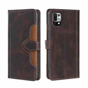 For UMIDIGI Power 5 Skin Feel Straw Hat Magnetic Buckle Leather Phone Case(Brown)