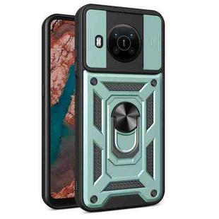 For Nokia X100 Sliding Camera Cover Design TPU + PC Protective Phone Case(Green)