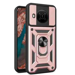 For Nokia X100 Sliding Camera Cover Design TPU + PC Protective Phone Case(Rose Gold)