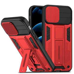 For iPhone 12 Pro Max Sliding Camera Cover Design Phone Case(Red)