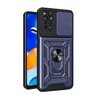 For Xiaomi Redmi Note 11 Pro (Global) Sliding Camera Cover TPU+PC Phone Case(Blue)