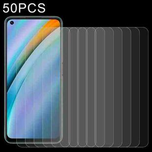 50 PCS 0.26mm 9H 2.5D Tempered Glass Film For OPPO K10 / K10 5G China / A96 4G
