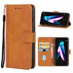 Leather Phone Case For BQ Aquaris V Plus(Brown)