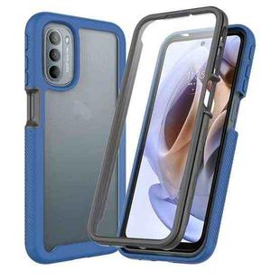 For Motorola Moto G51 5G Starry Sky Full Body Hybrid Shockproof Phone Case(Royal Blue)