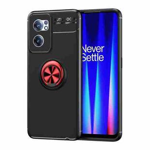 For OnePlus Nord CE 2 5G Metal Ring Holder TPU Phone Case(Black+Red)