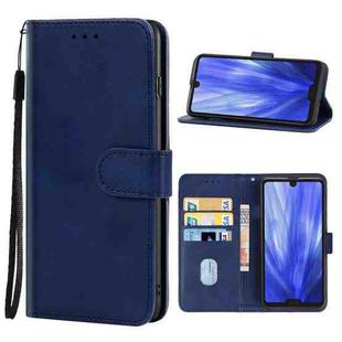 Leather Phone Case For Sharp Aquos R3 / SHV44 / SH-04L(Blue)